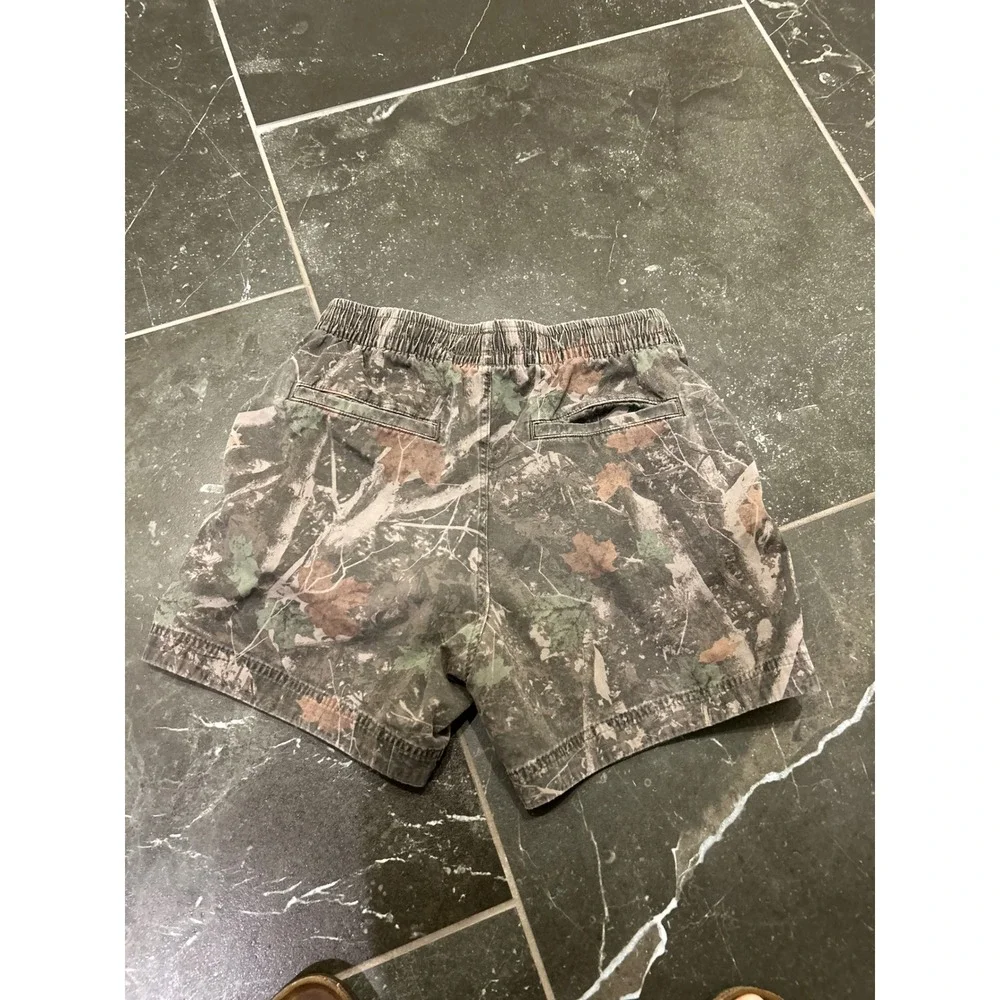 Abercrombie & Fitch Mens Camo Pull On Shorts Small Woodland Camouflage Gorpcore